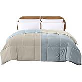Modern Threads Down Alternative Reversible Comforter Beige/Light Blue Twin
