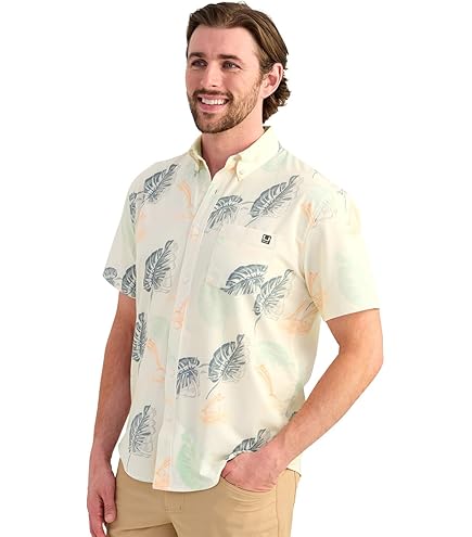 HUK - Chemise Kona à motifs KC Scott pour homme, Burundi