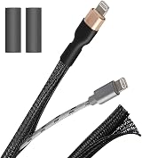 AGPTEK 6m Cable Tidy Sleeve Wire Management Wrap Animal Proof Flame Retardant view 8