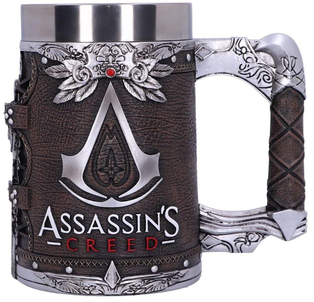 Nemesis Now Officially Licensed Assassins Creed Brotherhood Brown Hidden Blade Game Tankard, Resin, 15.5cm