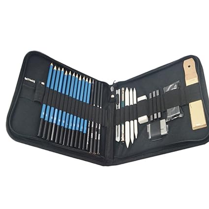 Topker 32 Pcsset Croquis Dessin Fusain Crayon Graphite Stick