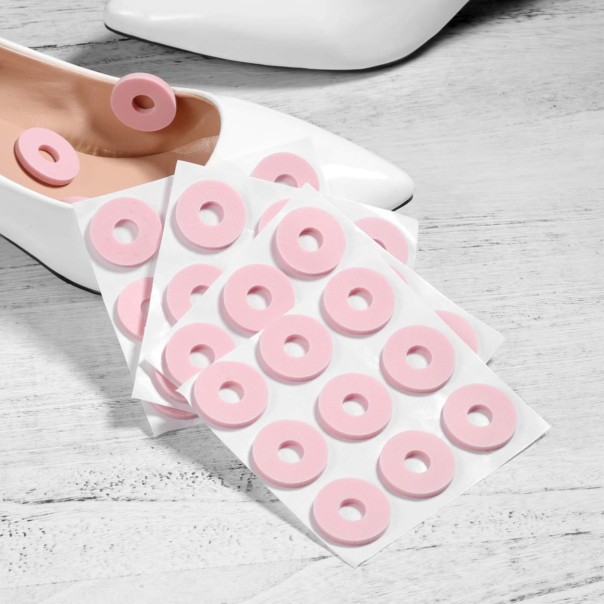 HEALLILY Foam Callus Cushion Self Adhesive Soft Foam Callus Cushions Toe Pads Corn Protector Callus Cushions for Pain Relief Feet Toes 108PCS 12 Sheets : Beauty