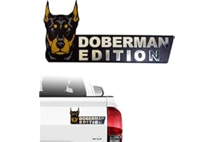BWALION Dog Edition Car Badges, 3D Dog Car Badge Laser Cutting Car Emblem, Car Exterior Emblems Badge,Cute Dogs Badge Rated Car Decals Bumper Stickers Decoration(Doberman)