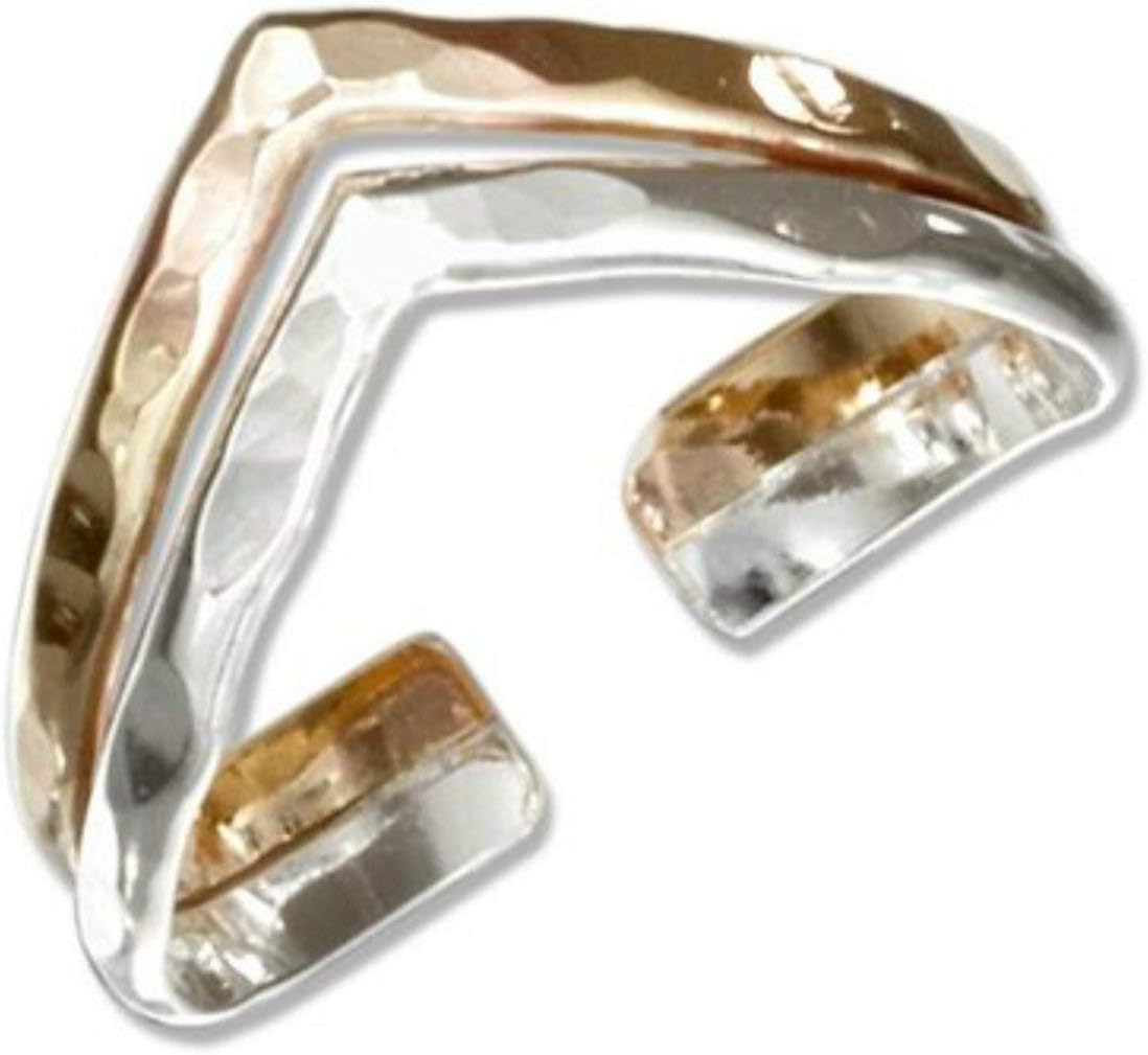 Toe Ring | Gold Toe Ring |14K Gold Filled Chevron V Adjustable Toe Ring for Women Foot Jewelry