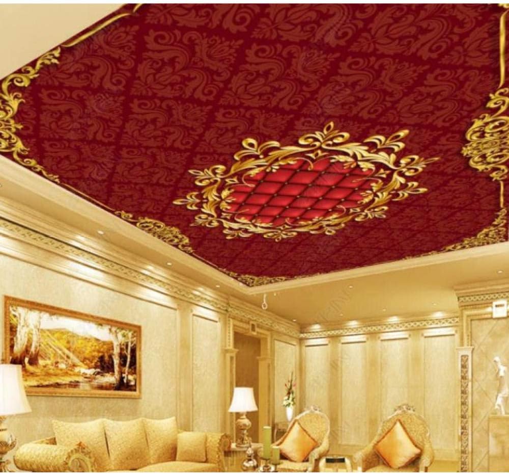 Amazon Co Jp 天井 3d壁紙ポスター 赤い模様 カスタム大規模な壁紙の壁紙3dテレビの背景リビングルームの写真の壁紙3dルームの壁紙 1x100cm 47x39inch ホーム キッチン