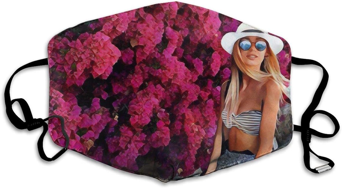 Polyester Anti-dust Mouth Mask - Stand Beside Flower Wall Washed Reusable Mouth-Muffle - Fashion Printed Face Masks for Outdoor Cycling