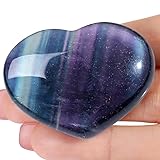 MAIBAOTA 45 mm Fluorite Crystals Large Heart Stone