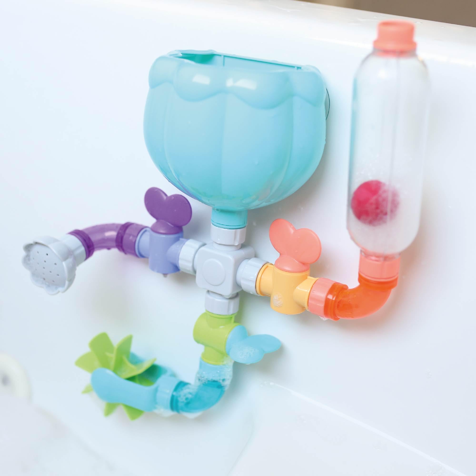 Nuby Wacky Waterworks Pipes Bath Toy - Baby Bathtub Toy with Interactive Features for Cognitive Development