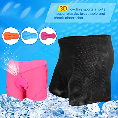 ZHX Thick 3D Gel Padded Cushion Bike Bicycle Cycling Underwear Sports Shorts Summer Men's Breathable Outdoor Riding Pants Blue L - Thumbnail 2