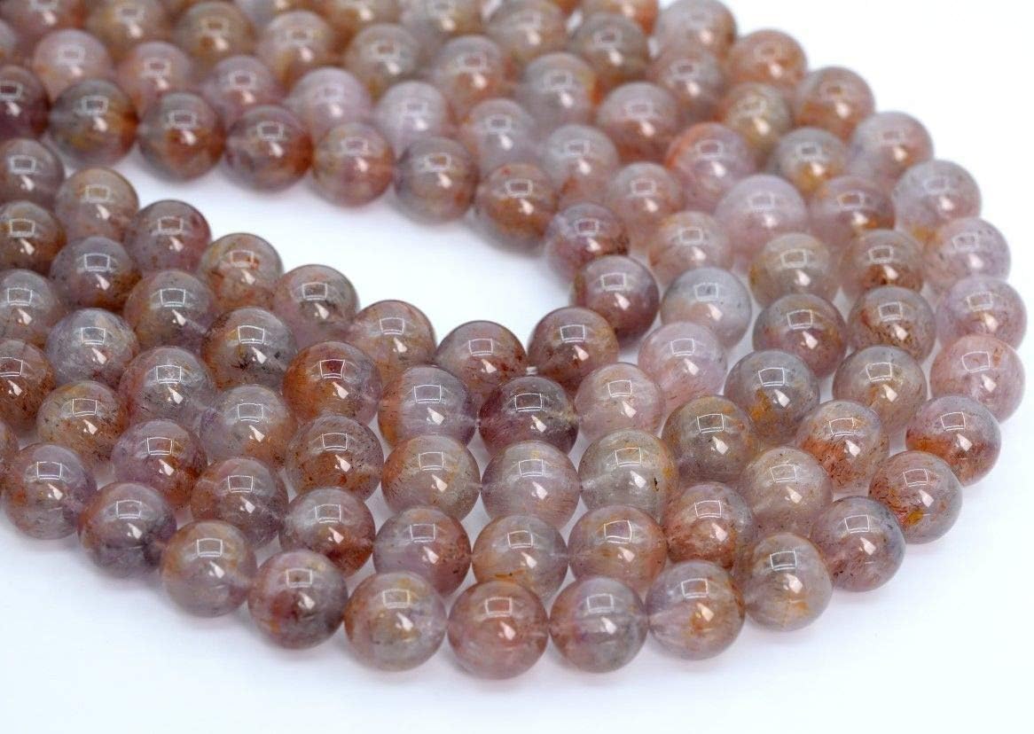 OutletBestSelling Bracelet Art Crafts 8MM Genuine Natural Auralite 23 Cacoxenite Beads Grade A Round Loose Beads 7"