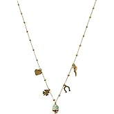 MZCXMAO 18K Gold Plated Stainless Steel Necklace with Ceramic Bell-Shaped Pendant Elegant and Timeless Jewelry Piece