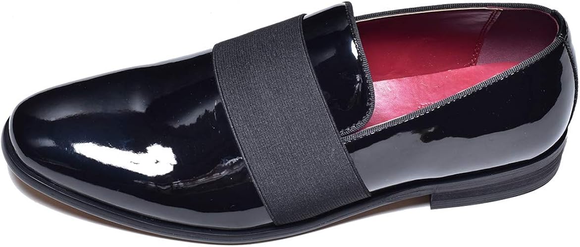 Amazon アンバイルシウス スリッポン メンズ ローファー おしゃれ 革靴 皮靴 カジュアルシューズ エナメル ドレスシューズ ゴムバンド An アンバイルシウス スニーカー