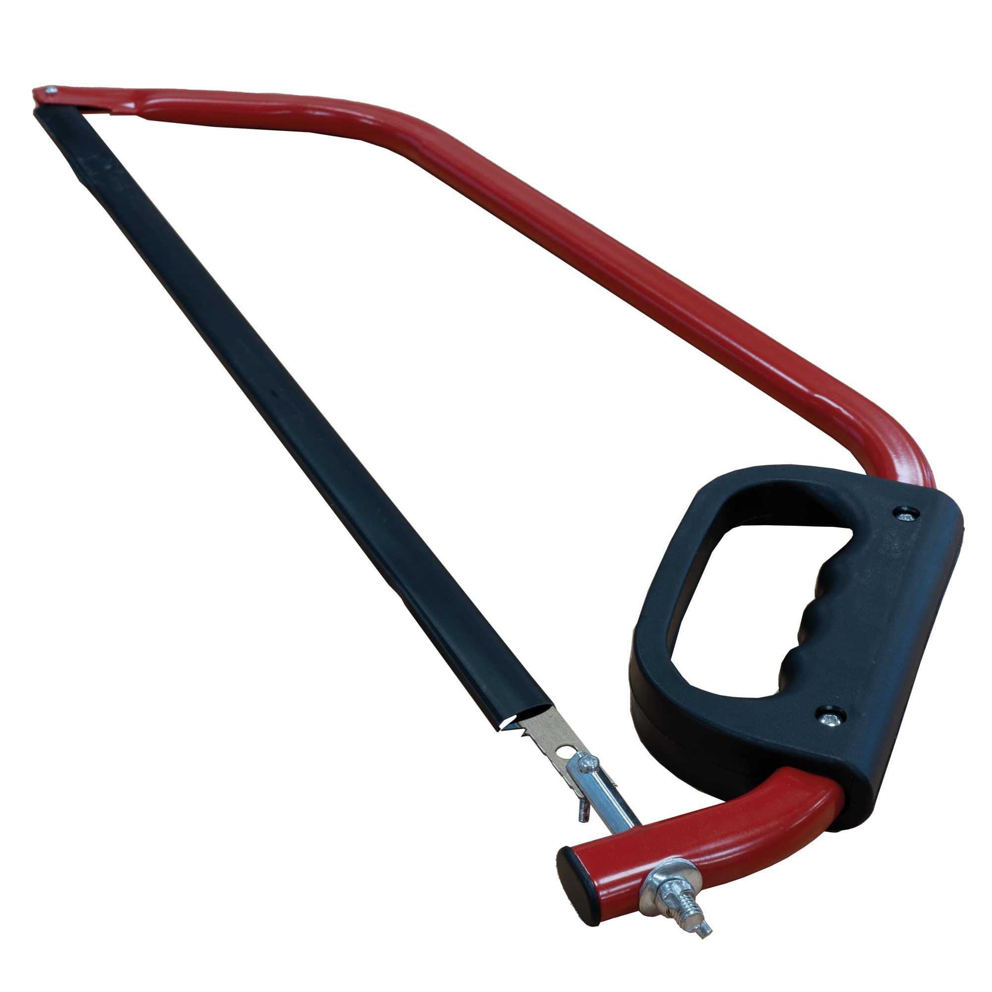 Amig - Bow Saw | 610 mm Straight Alloy Steel Blade | Ergonomic Grip | Universal Teeth for Dry Wood | Ideal for Logs & Branches | Red, Alloy Steel