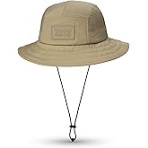 Timberland Mesh Panel Men's Bucket Hat, Wide Brim Sun Hat with Adjustable Chin Cord, Perfect for Outdoor Adventures