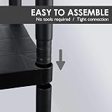 Taylor & Brown 4 Tier Heavy Duty Black Plastic Garage Storage Shelving 60cm Wide view 6
