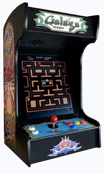 Amazon Com Doc And Pies Arcade Factory Classic Home Arcade Machine Tabletop And Bartop 60 Retro Games Full Size Lcd Screen Buttons And Joystick Black Toys Games