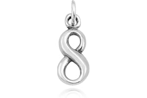 AeraVida Trendy .925 Sterling Silver Number '1-9 ' Pendant Charm