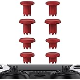 eXtremeRate ThumbsGear Interchangeable Thumbsticks for PS5 Edge Controller, Replacement Carmine Red Analog Thumb Sticks Caps for PS5 Edge Controller - 4 Heights 3 Surfaces Grips - NO Thumbstick Base