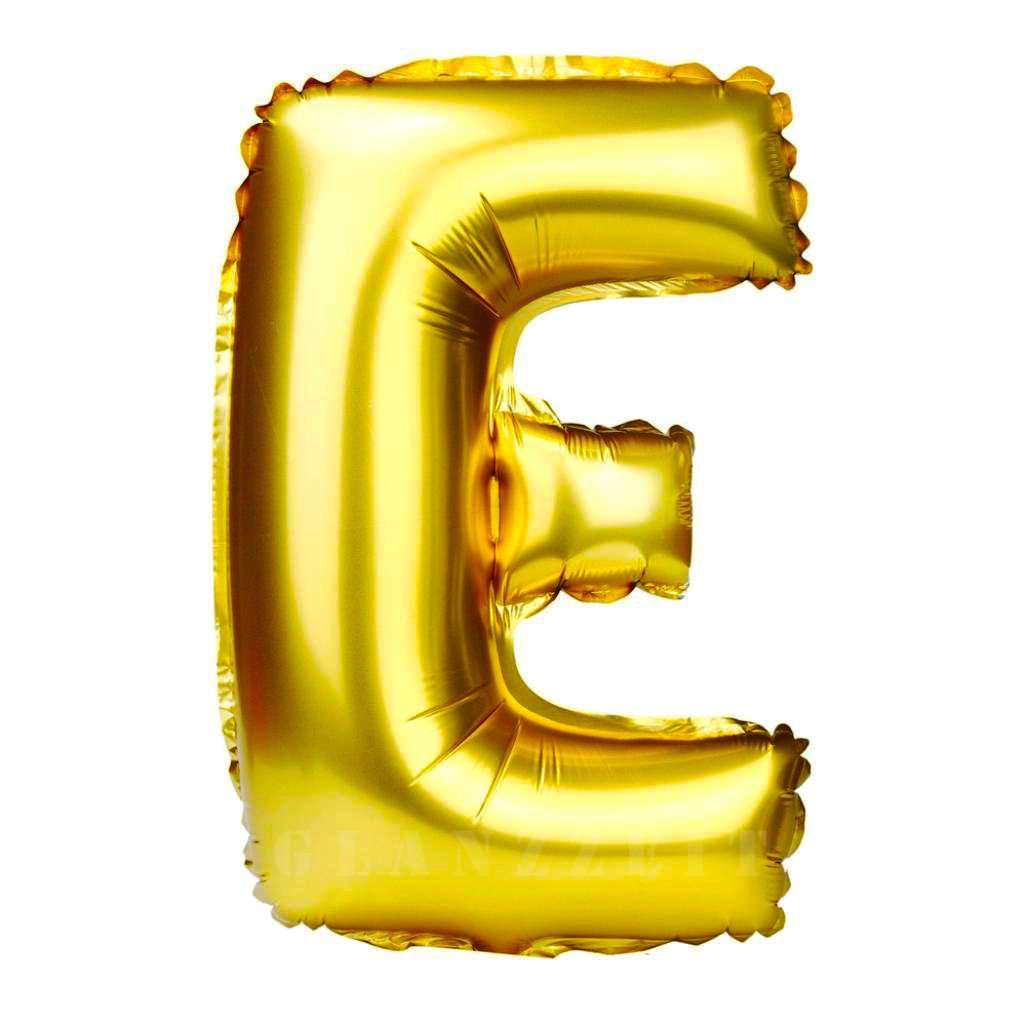 Glanzzeit 32 Inch Gold Foil Balloons Letter A to Z Number 0 to 9 Party Wedding Birthday Decoration (Letter E)