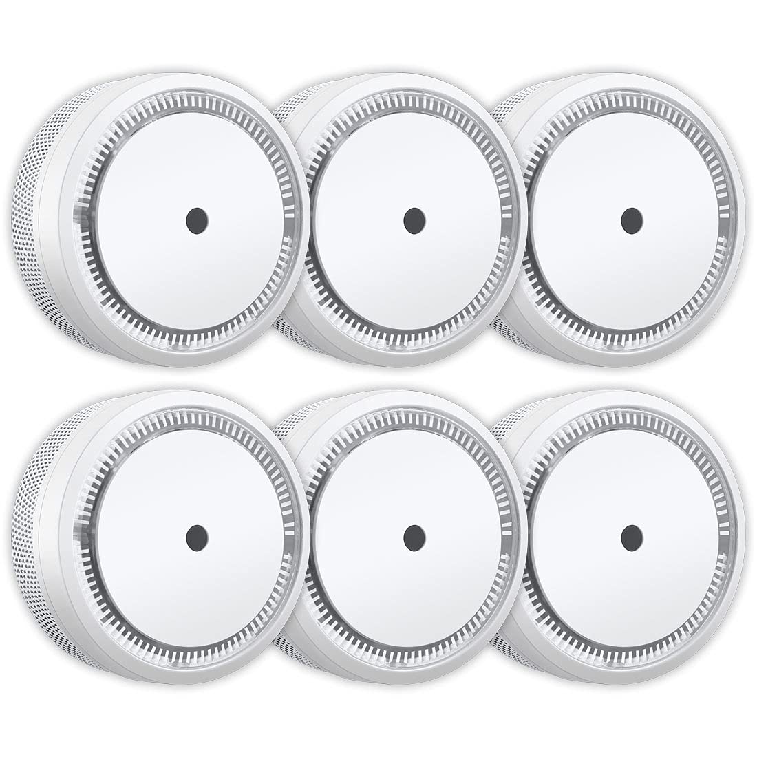 ELRO FS801061 FS8010 Mini Smoke Detector Compact Design with 10 Year Battery EN 14604 Pack of 6