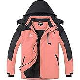 Spmor Women's Waterproof Ski Jacket Hooded Snowboard Coat Warm Winter Snow Jackets