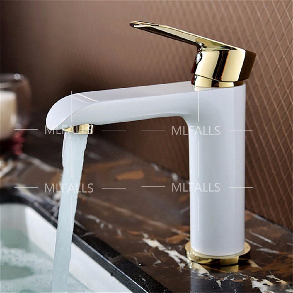 Antike messing weiß sprühfarbe verzinkt gold one griff keramikloch