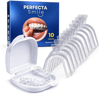 Perfecta Smile 10 Férulas Bruxismo Moldeables Protector Dental con Estuche.