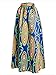 Afibi Women African Printed Casual Maxi Skirt Flared Skirt Multisize A Line Skirt (X-Large, Pattern 1)