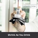 FITLY Soft Water Bottle Collapsible Flask Shrinks as You Drink for Running view 4