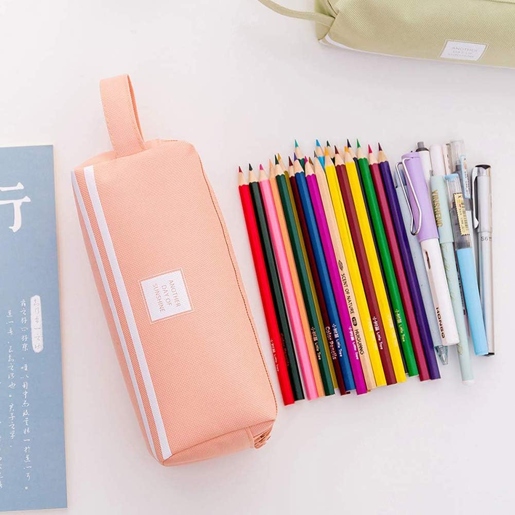 FSSTUD Large Capacity Pencil Case Pencil Bag Stationery Storage Pouch Bag Case for Teenage Boys Girls Grey - Image 3