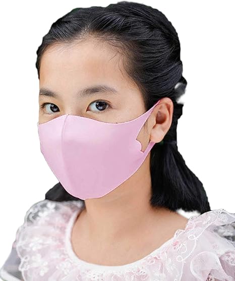 Amazon 冷感マスク 子供 洗える 接触冷感 マスク 子ども冷感マスク 布マスク 子供用 夏用 夏用マスク 4枚入り 小さめ スーパーストレッチ 耳が痛くない 花粉対策 キッズ 子供 Softfit Mask おしゃれ フィット Pink Free Aimoha アイモハ 布マスク
