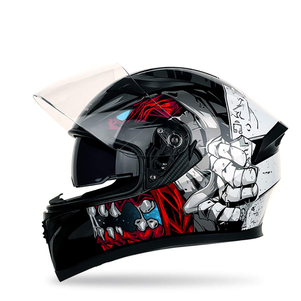 Crazy Zombie Graffiti Full Face Helmet Colorful Pattern Motorcycles Helmet with Modular Flip Up Dual