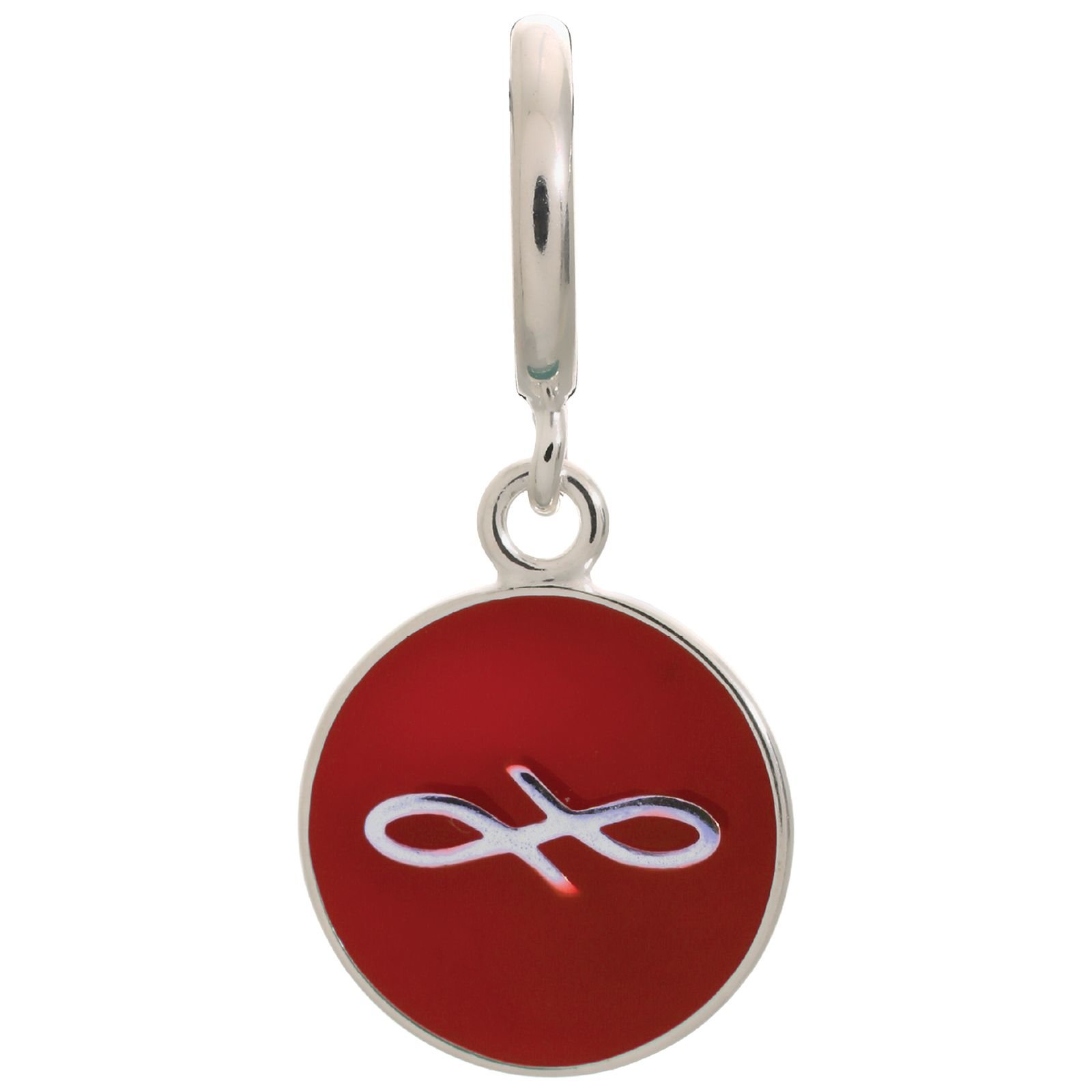 Endless Jewelry Red Endless Coin Silver Charm