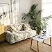 HOTNIU Stretch Sofa Cover Printed Couch Covers Armchair Slipcovers for for 1 Cushion Couches Sofas Elastic Universal Furniture Protector with 1 Pillowcase (Small, Beige Flower)