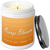 MOASITN Orange Blossom Highly Scented Candles for Home| Natural Soy Aromatherapy Candle| Handmade Long Lasting Jar Candle| Candel Gift for Women,Men as Spring, Summer,Relaxing,Housewarming Gifts| 7oz