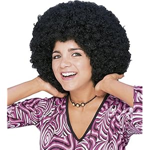 Rubies – Peluca super afro, color negro (50804)