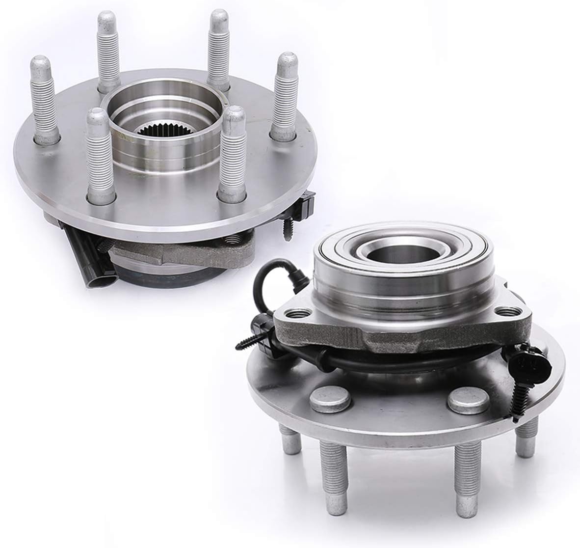 FKG 515036 Front Wheel Bearing Hub Assembly (4WD ONLY) for Chevy Avalanche Express 1500 Tahoe Silverado 1500, GMC Yukon Sierra Savana 1500, Cadillac Escalade, 4WD Only, Set of 2