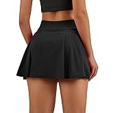 AFFOLE Women Tennis Skirt Golf Skorts Athletic High Waisted with Pockets Inner Shorts Sport Workout Pleated Pickleball