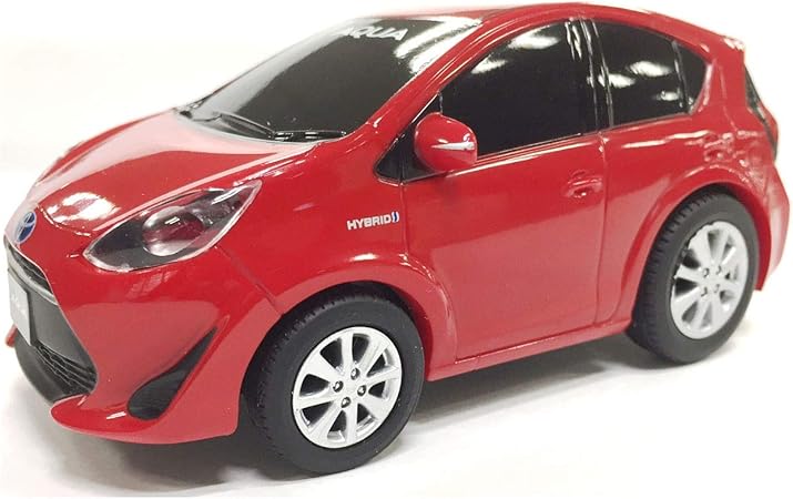 Amazon トヨタ 博物館 オリジナル プルバックミニカー アクア 17 赤 ミニカー ダイキャストカー おもちゃ