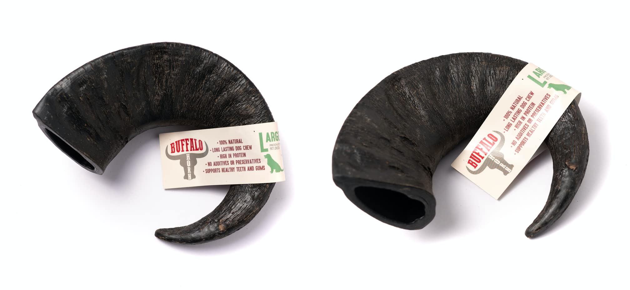 Buffalo Horn Large Pack of 2 Dog Chew
