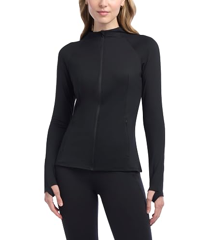 Danskin Women's Athletic Full Zip Corset Yoga Jacket at Amazon