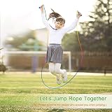 OTraki 2 Pack Kids Jump Rope 6.56ft Adjustable Wooden Handles 5+ Years view 7