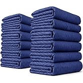 US Cargo Control Moving Blankets Heavy Duty 72"x80" 12-Pack (43 lbs/doz), Packing Blankets for Moving Furniture, Shipping, and Storage, Lightweight Quilted Furniture Pads, Tough Blue Polyester