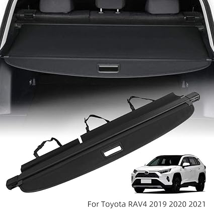 Vesul Retractable Rear Trunk Cargo Cover Fit For Toyota Rav4 2019 2020 2021 Security Shade Shield Tonneau Cover Anti Peeping Luggage Privacy Screen With Extra Canvas Cover Tonneau Covers Amazon Canada
