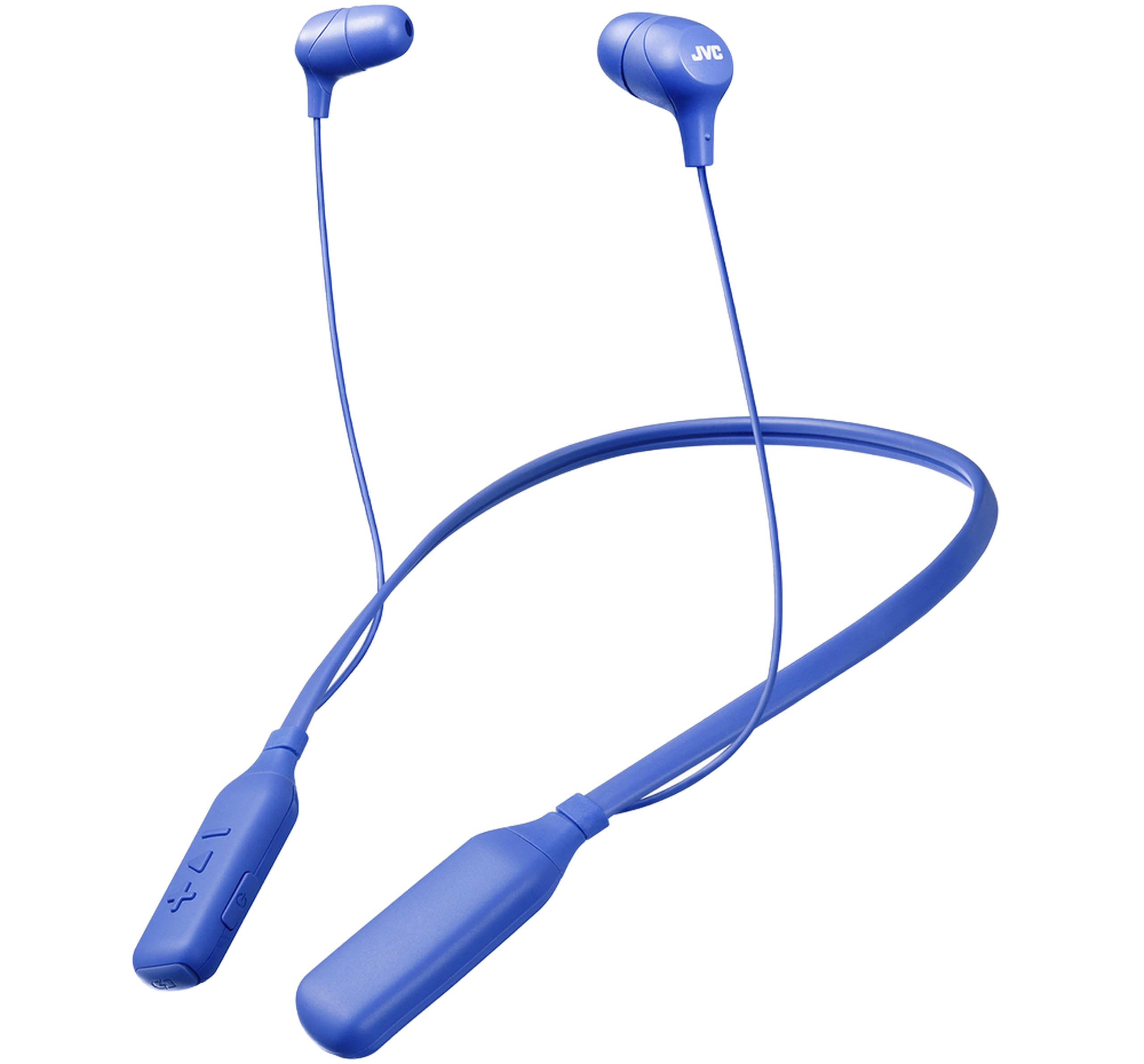 JVC Marshmallow Wireless Bluetooth Sports In Ear Headphones Earphones with Neckband, Built-In Mic and Remote and Comfortable Earbuds, Blue