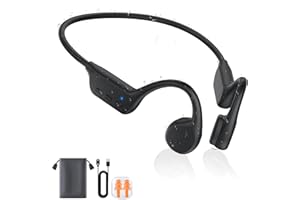 RUMATAS Bone Conduction Headphones, Wireless Bluetooth 5.3 Swimming IPX8 Professional Waterproof Headset, Suitable for for Running, Cycling, Drving.