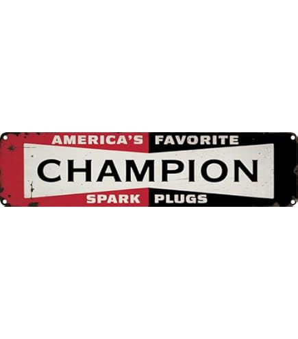 Amazon.com: Retro Vintage Tin Metal Sign, Champion Spark Plugs