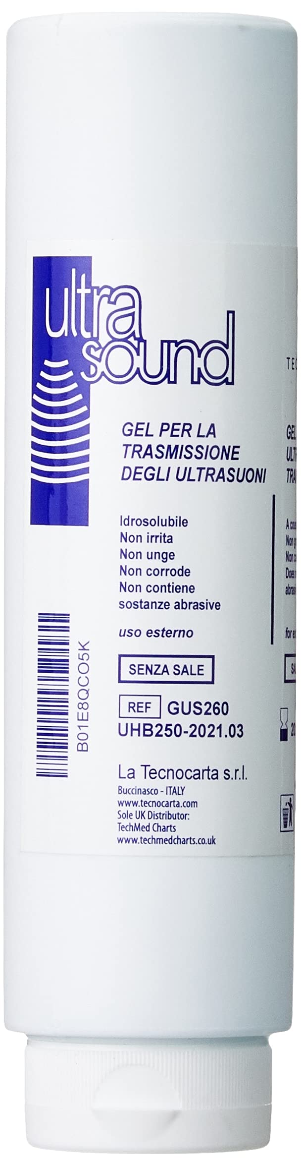 GUS260 Ultrasound Gel 250ml flask