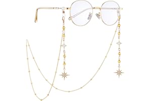 COSUCOS Stylish Eyeglass Chain for Women - Glasses Holder Chain with Tassel for Eyewear Retainer Strap Preventing Glasses Loss