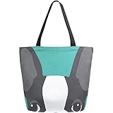 AUUXVA Large Canvas Handbag Canvas Tote Bags Purse Shoulder Shopping Bag with Zipper Pouch